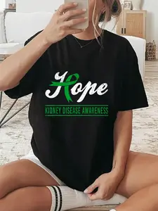 Hope Kidney Disease Awareness Month Green Ribbon Support T-Shirt