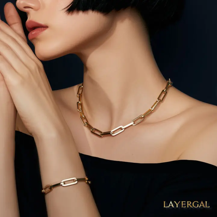 LG009 Paperclips Choker Necklace/Bracelet LG009 Paperclips Choker Necklace/Bracelet