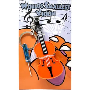 Yeashoo Mini World's Smallest Violin Playable Keychain Yeashoo
