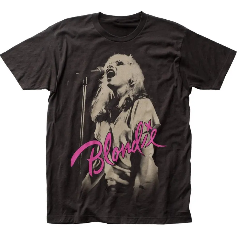 Blondie Mic T-shirts Rock & Roll Music Band T-shirts Black