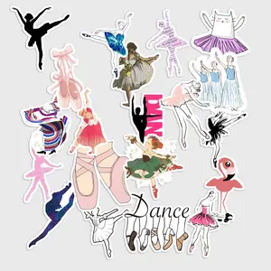 Sticker Pack 20 pcs Ballet Dancer Vinyl Stickers, Elegant Dance Waterproof Decals
