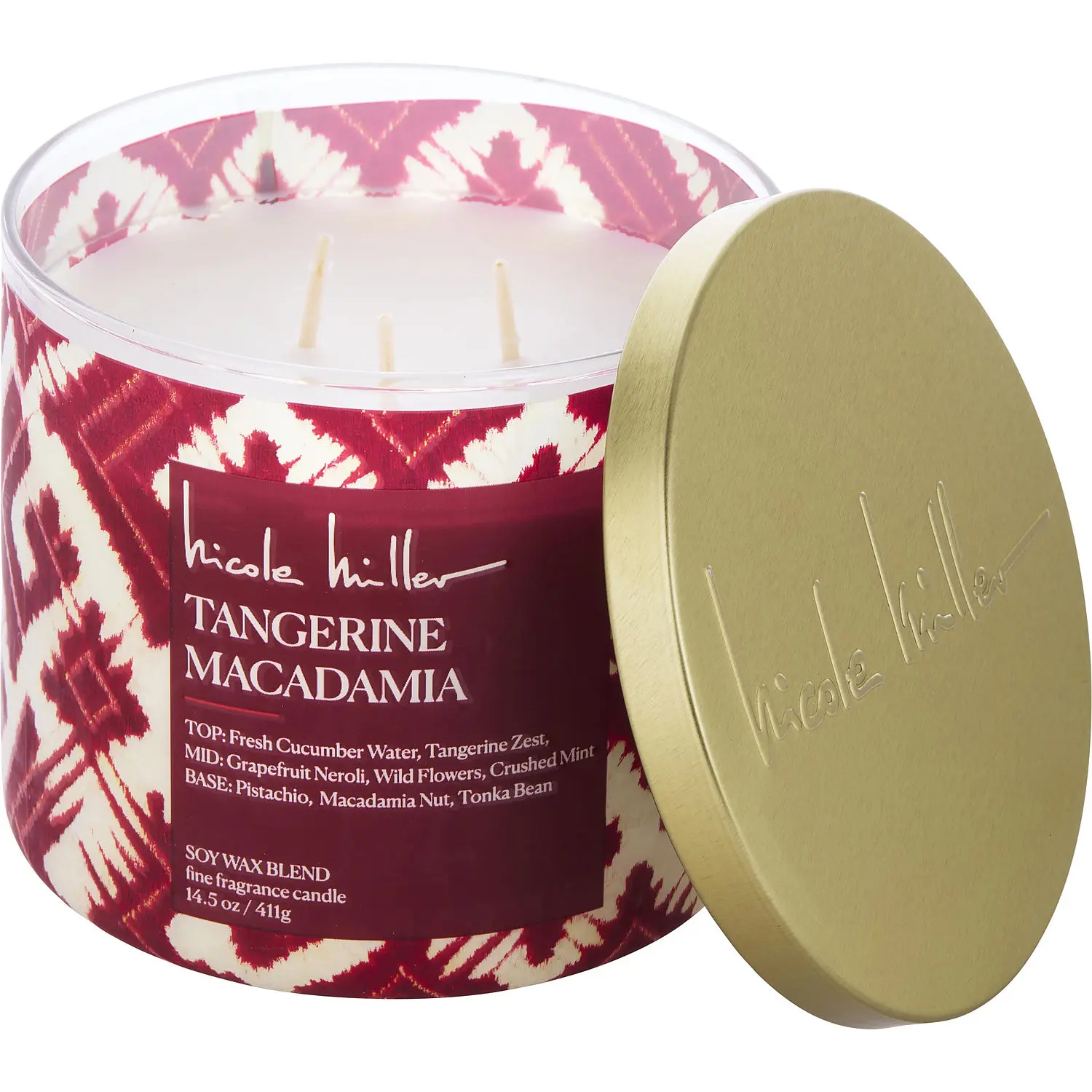 Nicole Miller Tangerine Macadamia By Nicole Miller Soy Wax Blend Candle For Unisex