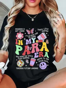 100% Cotton Unisex Vintage In My Para Era Groovy Paraprofessional Paraeducator T-Shirt