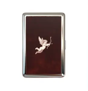Vintage Metal Wallet Card Holder Tin Box – Business Card, ID & Small Trinket Case