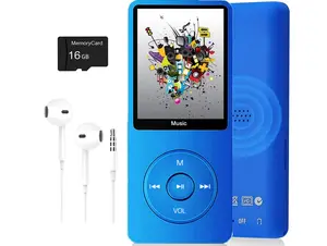 Blue Custom Pre-Loaded MP3 Player - Your Music, Your Player
