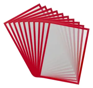 Tarifold  17.25 x 12.5 in. A3-Size Magnetic Pro Display Frames, Red Border - 10 Signs per Pack