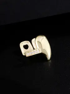 1Pc New Hip Hop Rapper Iced Out Fangs Grillz, Cool Stylish Teeth Jewelry for Men Women #Grillz#FangGrillz#HipHopGrillz#RapperGrillz#IcedOut#TeethJewelry#HipHopStyle#StreetFashion#MensGrillz#CoolJewelry