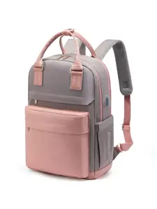 Fashion Women's Backpack, Large Capacity Laptop Bag, Waterproof Nylon, Adjustable Straps, Multi-Pocket, Casual Daily Use, Commute Essential