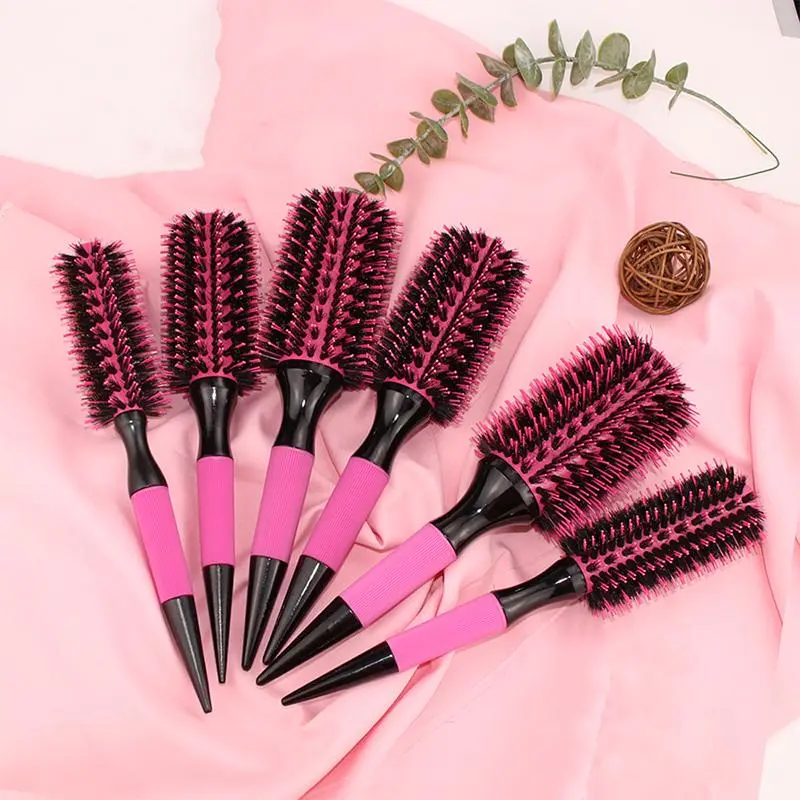 Hair Styling Brush Set, 6 Counts/set Round Comb Teeth Hair Brush with Sharp Tail Design, Heatless Styling Tool, Hair Tools, Hair Styling Combs for Women & Girls