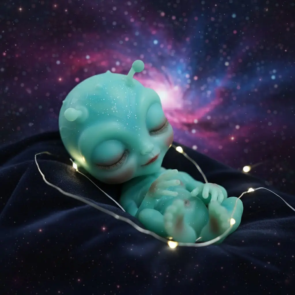 Summerwins Handmade Full-Body Silicone Reborn Alien Novelty Toy, 9Inch / 22Cm, 600G-1.3Lb, Realistic Soft Squeeze Stress Relief Fidgeting Aid, Anxiety Relief Products for Unisex Adults, Sensory Activities Tool tiktokshopbacktoschool