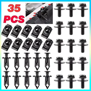 Ford Body Bolt & U-Nut Clip Kit - M6 Engine Splash Shield Fasteners - F-150 F-250 Under Cover Retainer Set