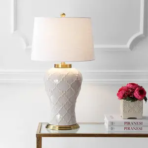JONATHAN Y Arthur Ceramic LED Table Lamp , for bedroom, living room, foyer, hallways, dining room, dorms
