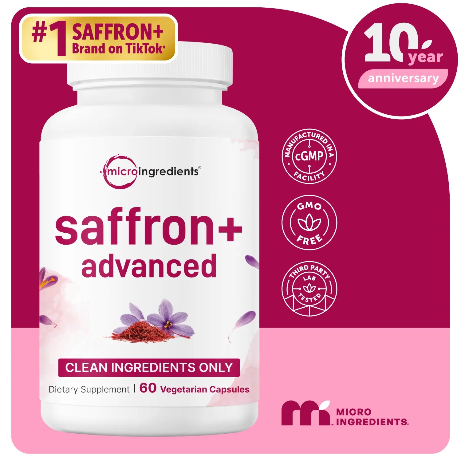 Micro Ingredients Saffron+ Advanced Supplements Veggie Capsules Micro Ingredients Saffron+ Advanced Supplements Veggie Capsules