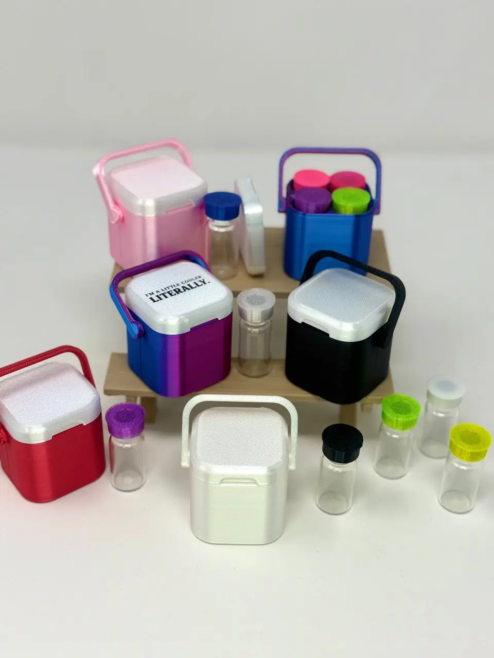Retro Cooler 4-Vial 3mL Peptide Storage Case | Mini Cooler Vial Organizer