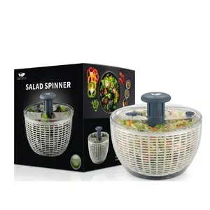 GreyLeaf Salad Spinner 6.3Qt Large Vegetable Washer and Lettuce Dryer | Dishwasher Safe BPA-Free Kitchen Tool