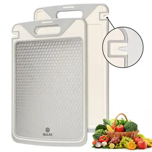 Dual-Side Anti-Mold Titanium Alloy Cutting Board: Raw/Cooked Separation + Juice Groove + Garlic Grinding Zone, All-in-One Kitchen Solution