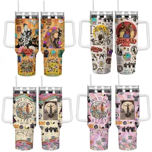 Stevie Nicks Tumbler 40oz Handle Mug, Fleetwood Mac Tumbler