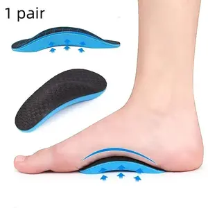 Shock Absorption Foot Arch Care Insoles, 1 Pair Comfortable Breathable Shoe Insoles, Soft Shoe Insert for Men & Women, Cushioned Insoles, Sports Accessories for Running Jogging, Shock Absorbing Insole