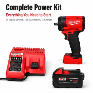 Milwaukee M18 3/8" 300Nm Impact Wrench Kit makes home maintenance a breeze – easily swap tires and take off stubborn bolts with ease bare tool automotive 4-speed setting Cordless electric
