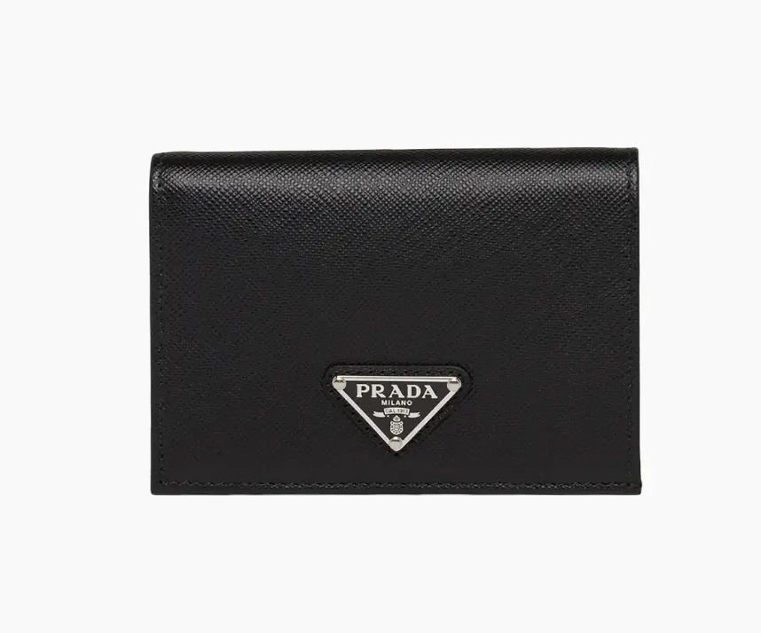 Pre-owned PRADA leather Clutches & Wristlets Small Saffiano Wallet 4000020204521
