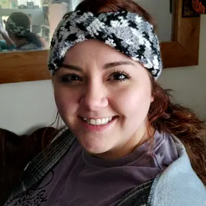 Crochet Ear warming Headband with ponytail holder with a Free Scrunchie