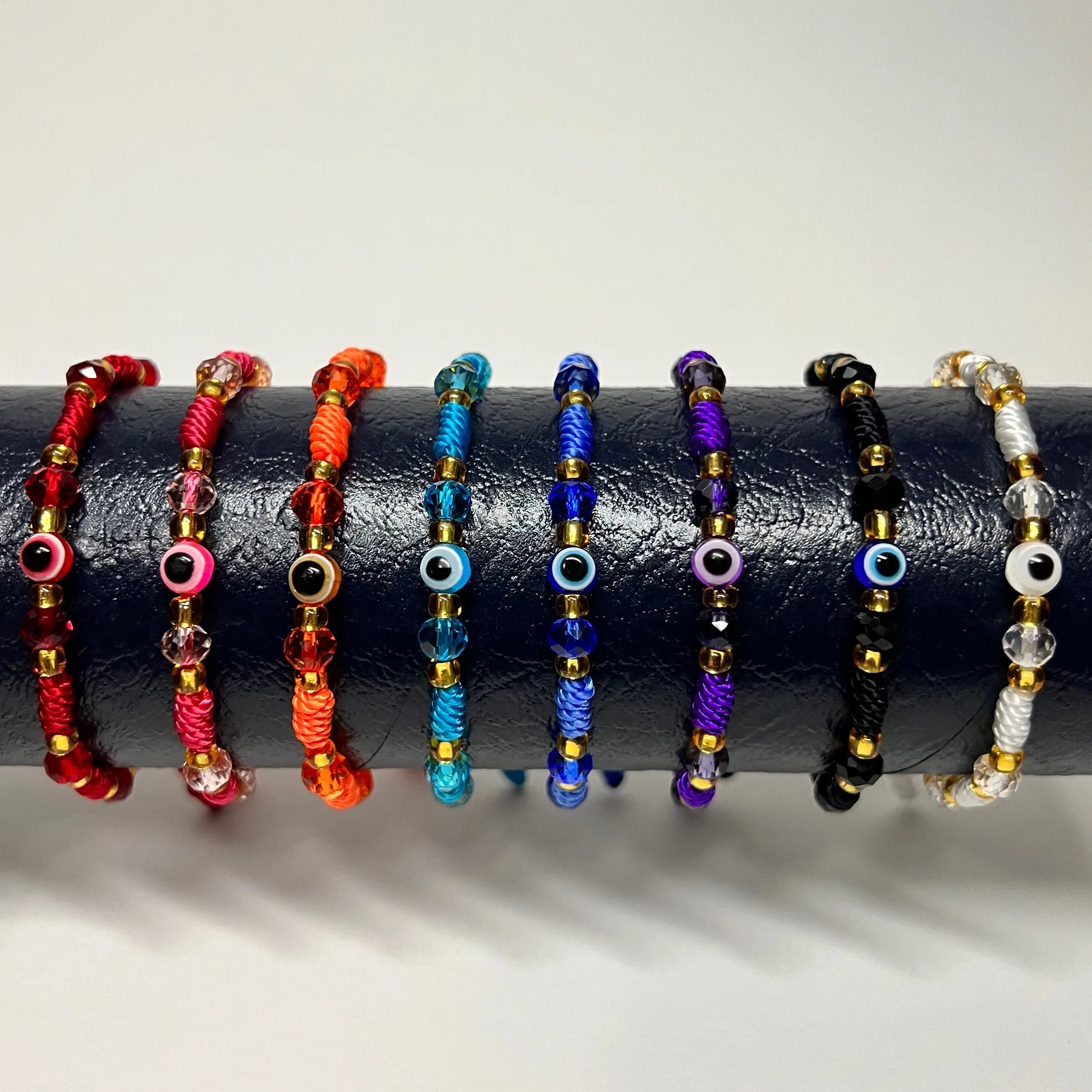 Evil Eye Beaded Bracelet - Handmade, Knotted Bracelet, Beaded Bracelet, Protection Bracelet