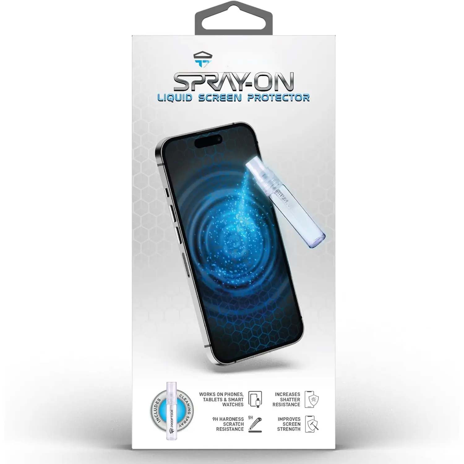 Spray-On Liquid Glass Screen Protector - Nano Protective, Scratch-Resistant for 10+ Devices, Universal for Smartphones, Cellphones, Handheld Phones, Tablets, Watches, Smartphone, Resistance