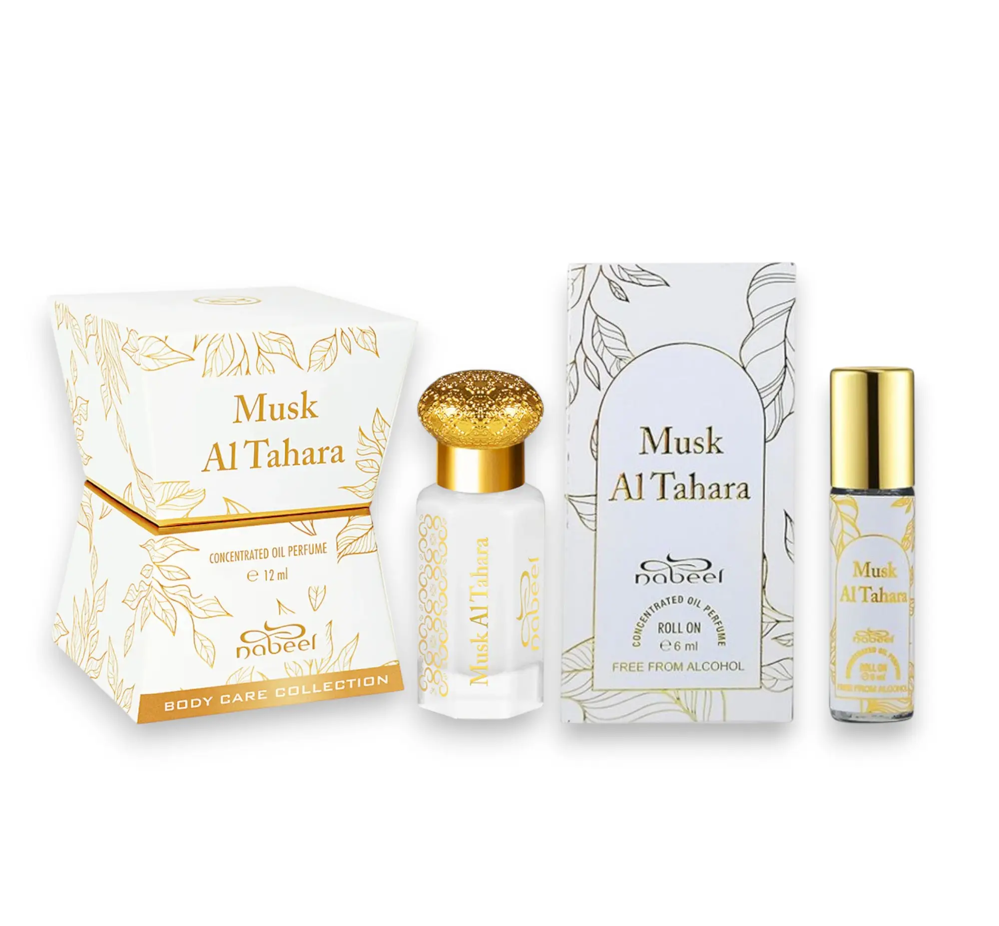 Nabeel Bundle | Musk Al Tahara | Unisex Fragrance | 6 ML - 12 ML | Concentrated Oils | Musk - Iris & Orange