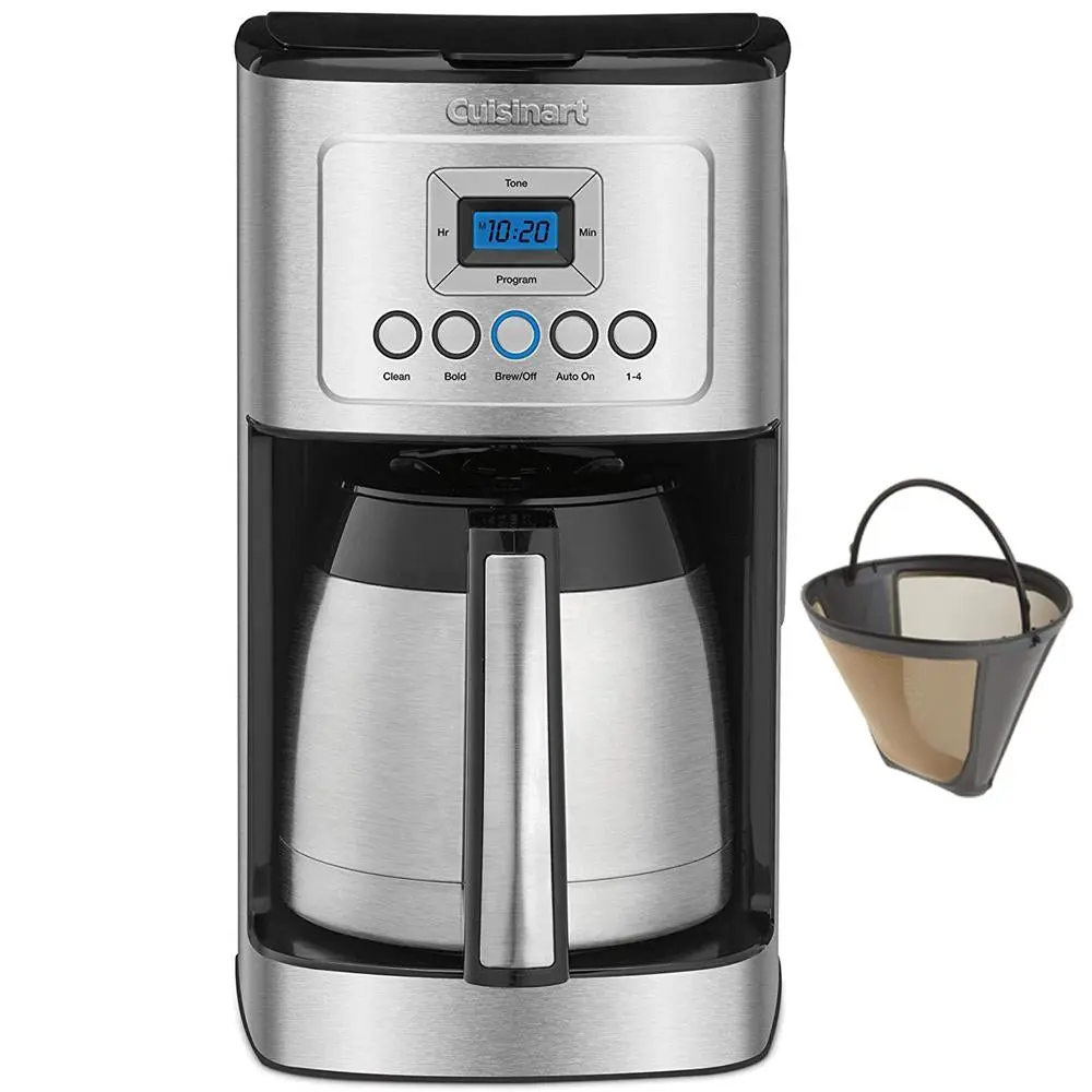 Cuisinart 12-Cup Programmable Thermal Coffee Machine DCC-3400 - Automatic Button-Activated, Electronic Automatic Kitchen Coffee & Tea Appliance, Automatic Button-Activated Coffee Machines