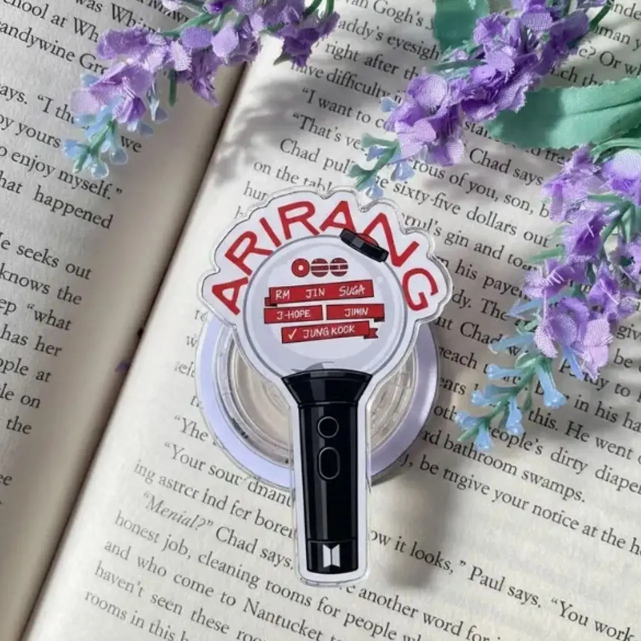 Kpop Lightstick Phone Grip Cute Concert Inspired Adjustable Phone Stand Holder For iPhone Samsung Kpop Fan Gift Accessory