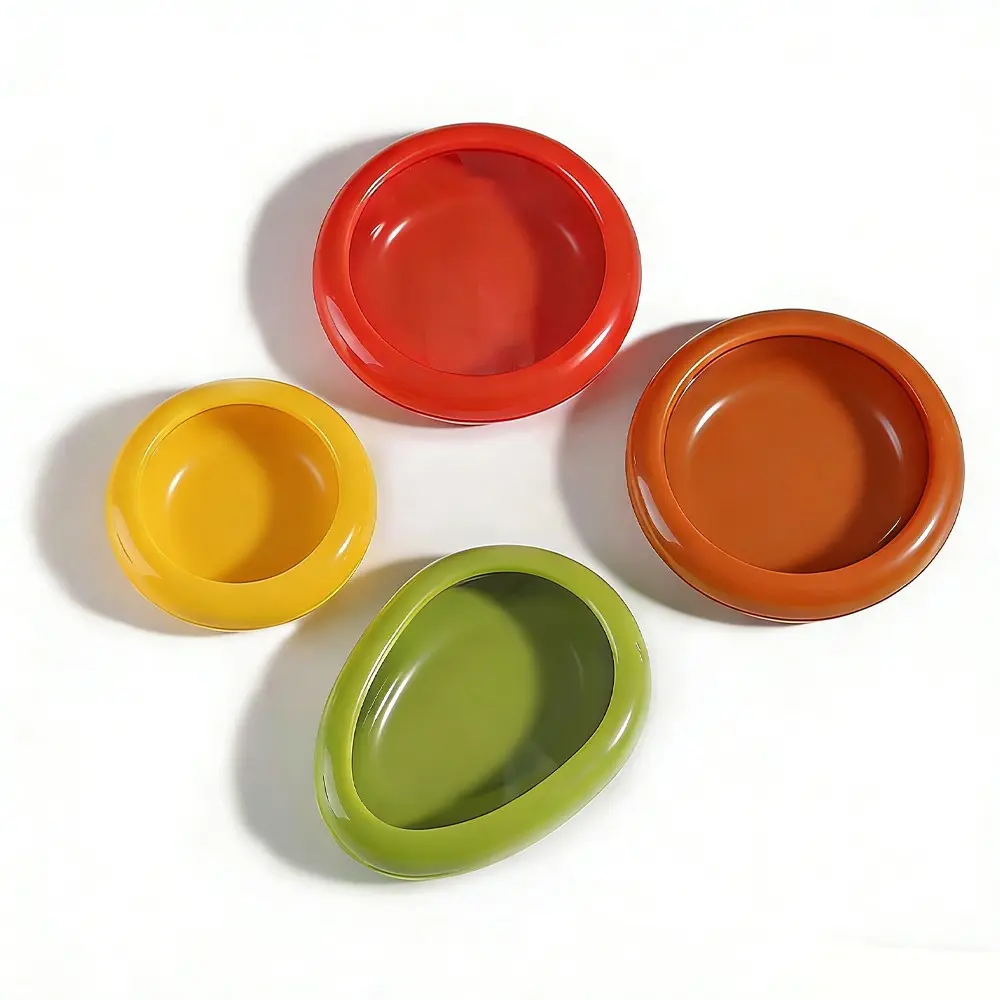 4pcs Food Fresh Stretch Pod For Avocado Onion Lemon Tomato, Reusable Avocado Stretch Storage Container, Airtight Food Storage, Food Saver For Fruit & Vegetable