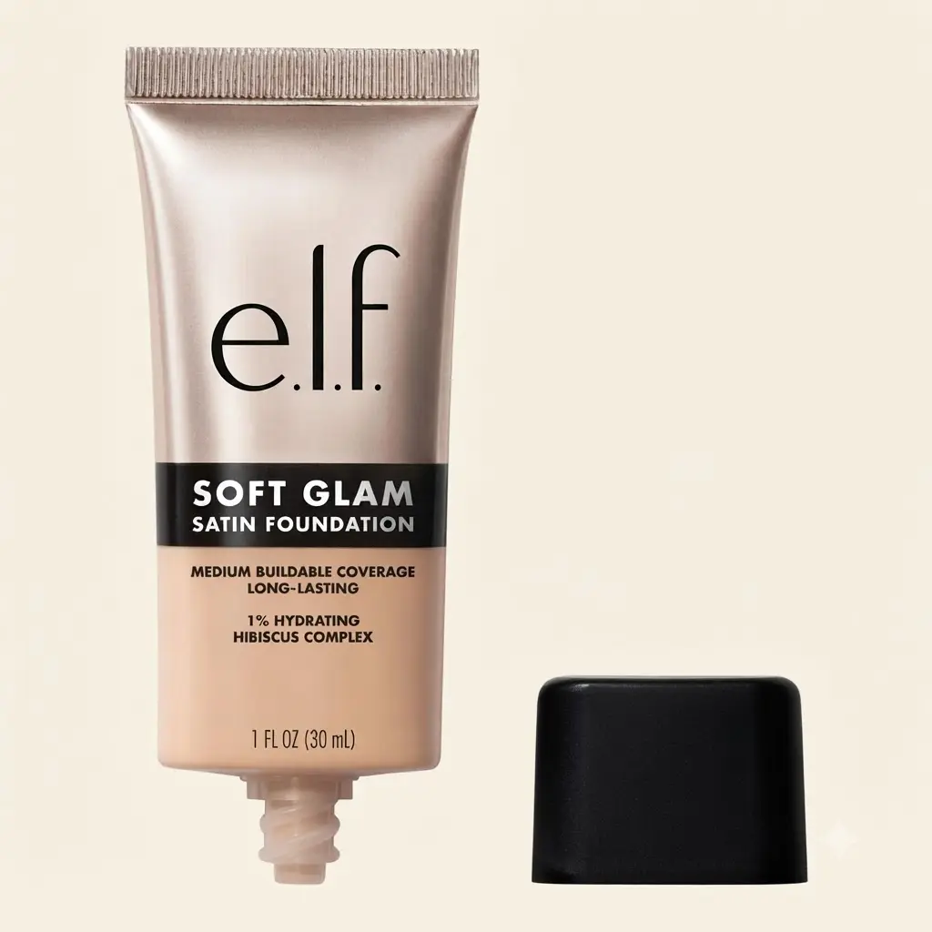 e.l.f. Soft Glam Satin Foundation 25 Light Neutral Medium Coverage Long Lasting Smooth Satin Finish Vegan Foundation