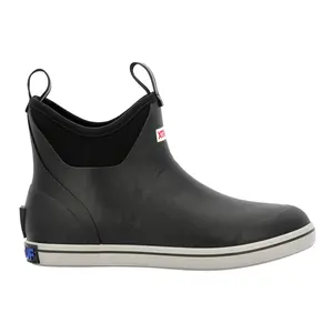 Xtratuf Mens Fleece Lined Ankle Deck Rain Casual Boots Ankle - Black