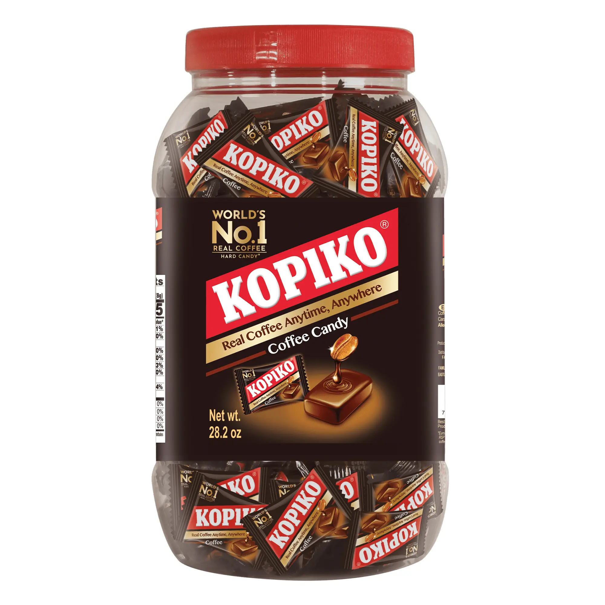 Kopiko Hard Candies, 28.2oz Jar - Real Coffee Extract Snack Treat