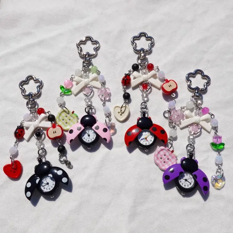 Ladybug Functional Watch Keychains