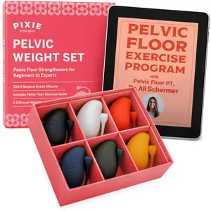 Pixie Personal Wellness Training Set (6-Piece) – Reusable Weights for Daily Care Routines – Includes Beginner & Advanced Guide (eBook) Silicone