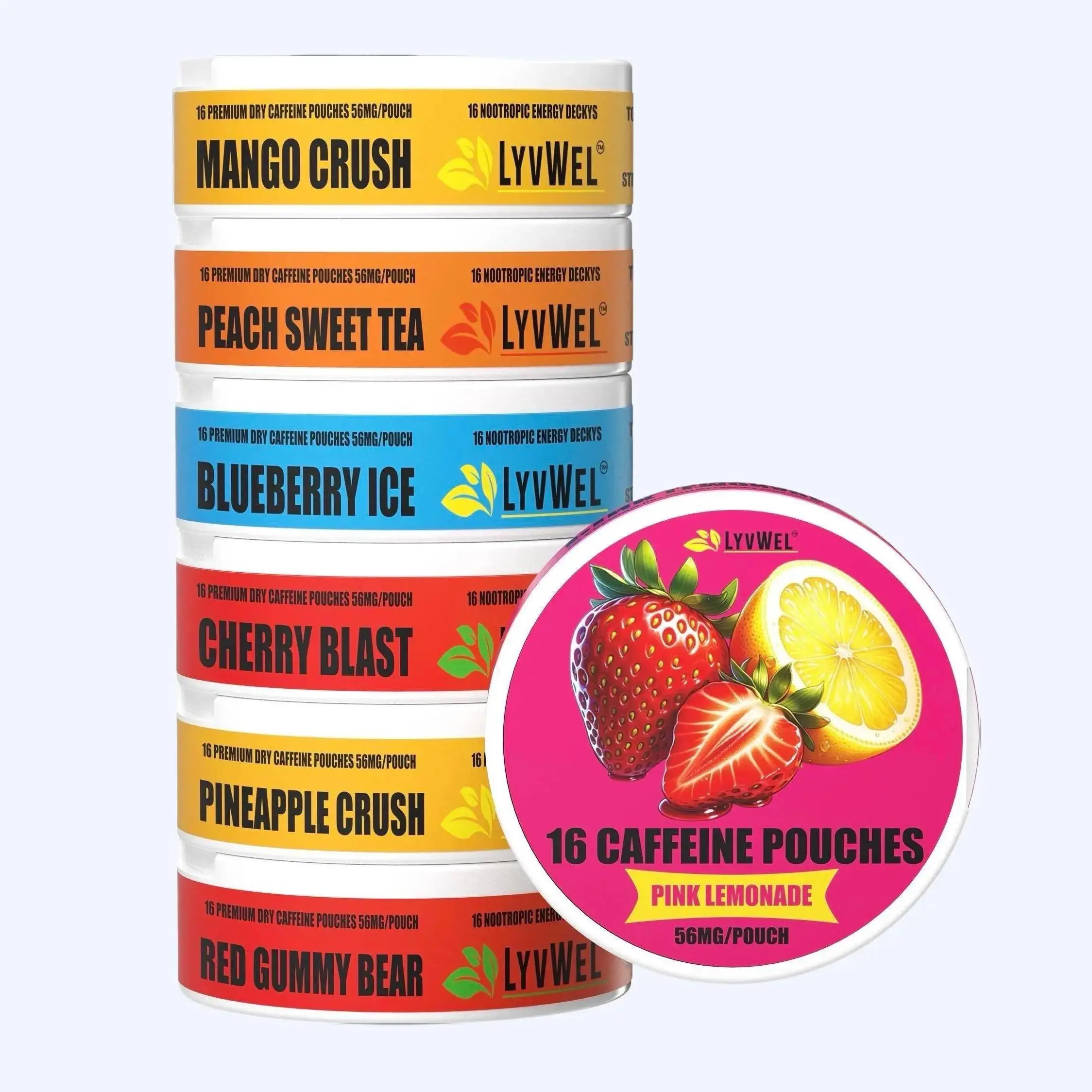 56mg One pack Pouches - 16 pouches - 56 mg energy caffeine Beverage 56mg One pack Pouches - 16 pouches - 56 mg energy caffeine Beverage