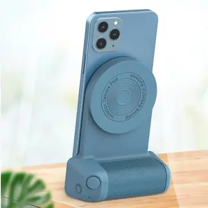 Phone Turn Professional Mirrorless Camera Grip Handle Anti-Shake, Cellphone Selfie Accessory, 3-In-1 Rechargeable Shutter Button, 360° Rotating Stand, Essential Photography Tool