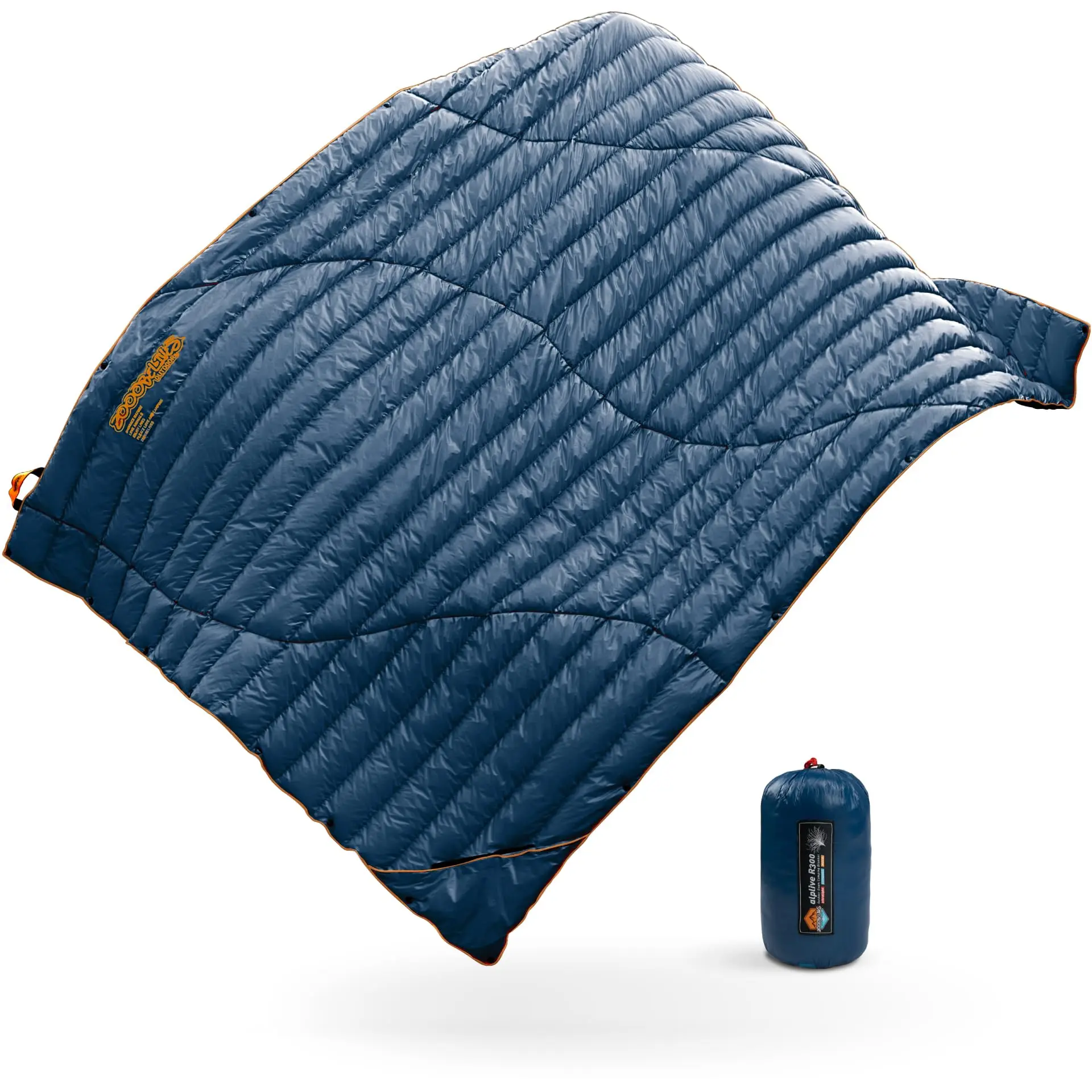 ZOOOBELIVES Ultralight Warm Wear-Resistant Nylon Shell Down Camping Blanket - 1.35lbs, 650 Fill Power Puffy Quilt, Lightweight Pack Insulation Blanket for Camping, Hiking/Light Outdoor - AlpliveR300, Fill Power 650 - AlpliveR300