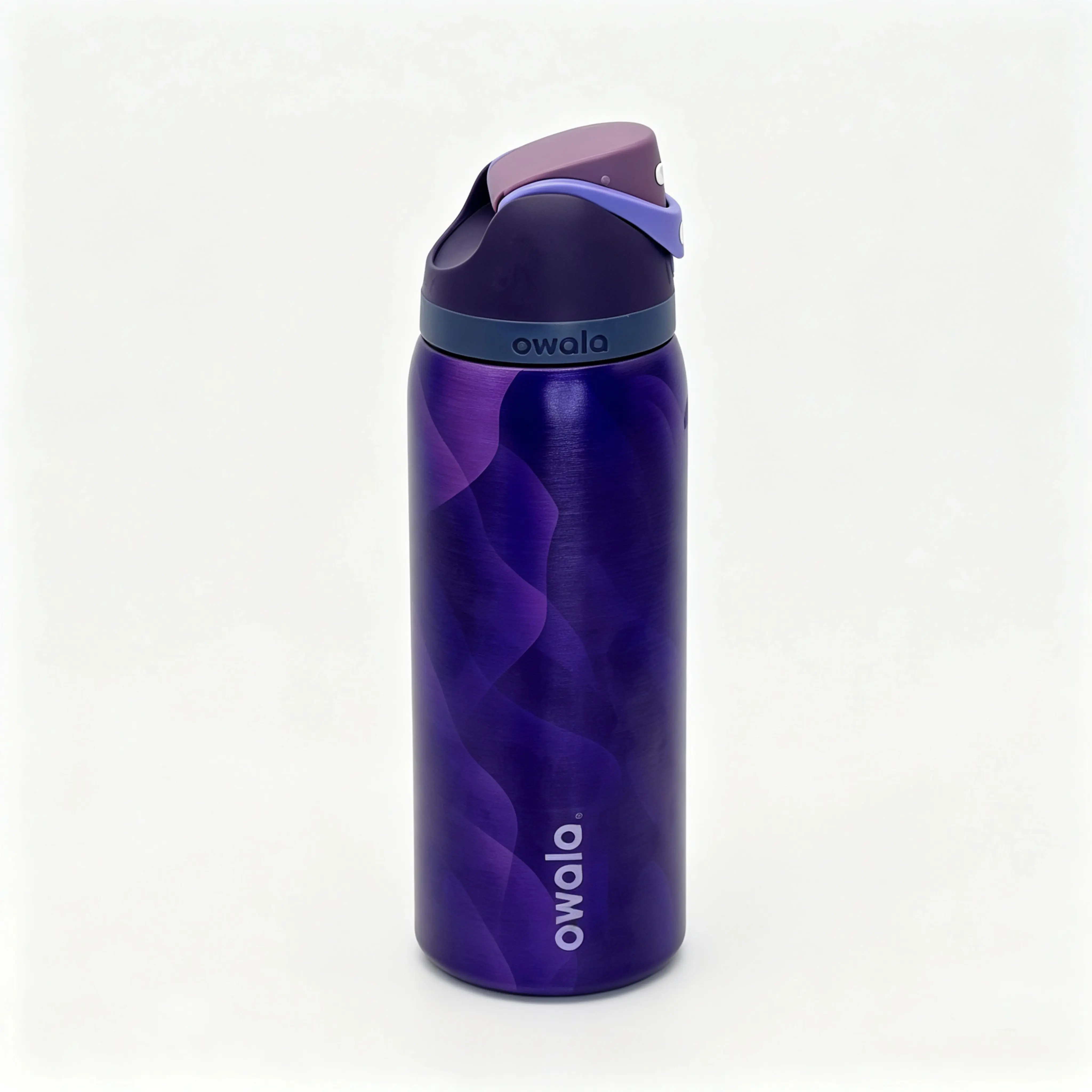 Owala 32oz Stainless Steel Vacuum Flask Drinkware, Eye-Catching Purple Gradient Wave Pattern, Portable Flip-Top Lid for School & Daily Hydration,Flasks handle fit large capacity  tumbler so limited edition 1885-2026 collector  leak-proof silly to-go sport