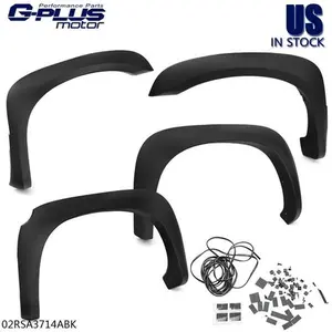 FIT FOR 05-11 DODGE DAKOTA BLACK FACTORY STYLE 4PCS FRONT & REAR FENDER FLARES