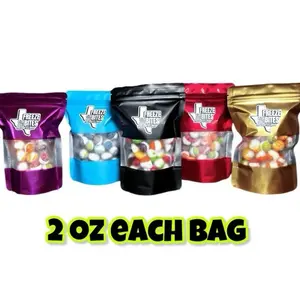 Five Flavor Variety Fruity Rainbow Blasters Candies Deal 2 oz Each Resealable Bag Fun to Taste Test Freeze-dried Sweet Tart Sour Crispy Crunchy Snacks Bold Flavors