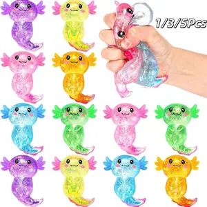 Cute Crystal Jellyfish Stress Relief Toy, Portable Travel Squeeze Toy, Ideal Holiday Gift, Random Colors, 1/3/5 Pieces Set, Kawaii Squishies, Stress Relief Fidget, Squishy Stress Relief, Stress Relief Aid
