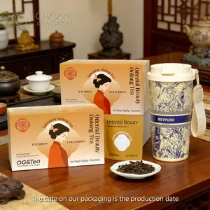 BOGO Oriental Beauty Oolong Tea 2 Cartons (1 Carton 40g 4g×10pcs)x2 Cold Brew Oolong Tea With Forest Thermos