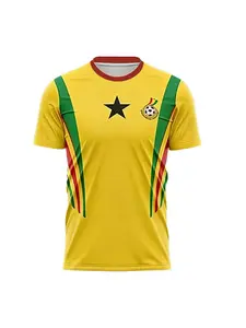 Ghanaian national flag football jersey, Sports Jersey. Made of breathable and moisture-absorbent fabric. Suitable for team training, outdoor activities, football games, and daily casual wear.