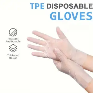 100/300 Disposable TPE Transparent Gloves, Multi-purpose, Smooth Texture, Essential for Pet Grooming and Care, Cleaning Gloves