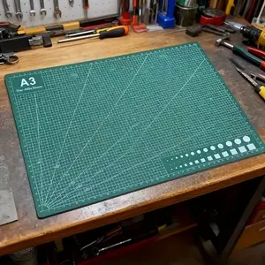 A3 Self-Healing Non-Slip Grid Cutting Mat, Plastic Material for Quilting, Scrapbooking, DIY Crafts, Artist & Hobbyist Use, Home Office