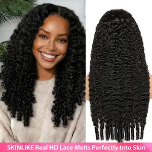 [Hot Sale]Lemoda 200% Density Full 13x6 SKINLIKE Real HD Lace Frontal Burmese Curly Virgin Human Hair Wigs Invisible 0.1mm Ultra-thin Frayed Ends Lace Front Wig Pre Plucked Tiny Knots