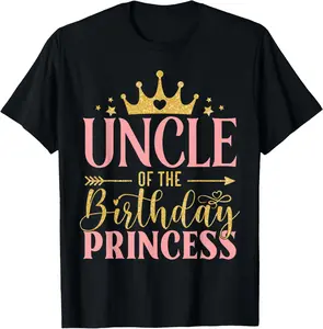 Birthday For Girl Outfit Uncle Of The Birthday Princess T-Shirt