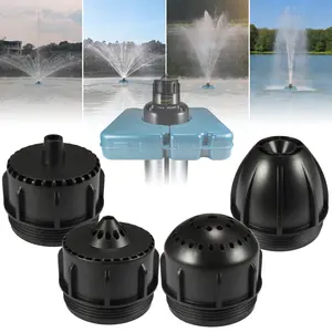 Goldlife Multi-Pattern ABS Fountain Nozzle Set, N3 Nozzle Kit 4-in-1 Unique Water Flow Modes, Replacement Spray Heads for Pond Aerator Pump, Outdoor Garden Lake Water Feature Fittings
